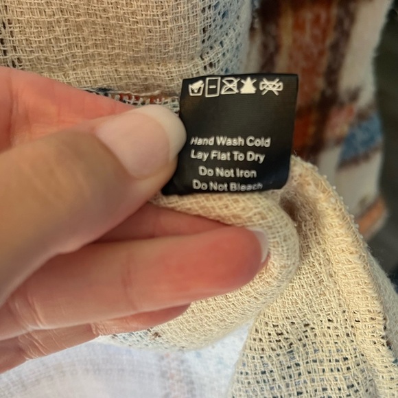 NEW Anthropologie POL Womens Beige Multi Buffalo Plaid coat oversized Large - Picture 9 of 10